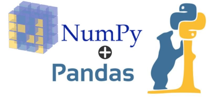 A screenshot of Pandas and NumPy logos, two popular data analysis tools used in Python programming language.
