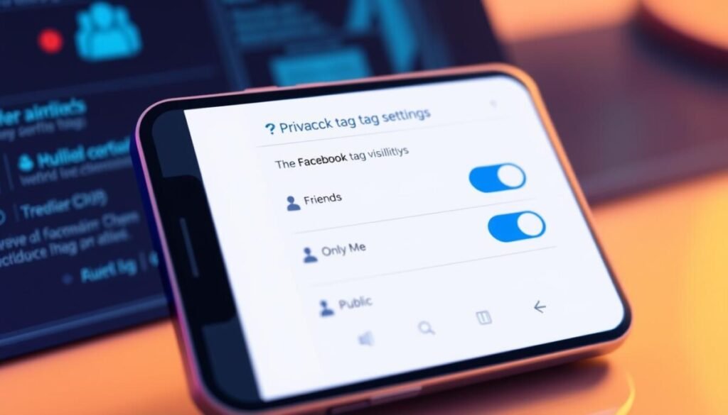 Facebook tag visibility settings