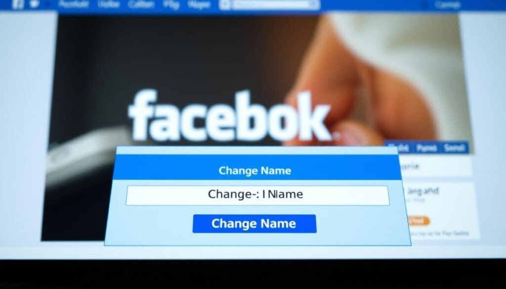 Facebook account name change process