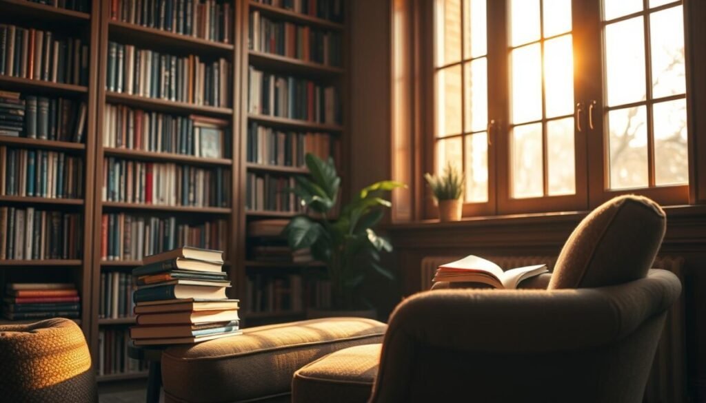 A cozy reading nook with a plush armchair and a stack of books, illuminated by a warm, golden light filtering through a large window. The shelves in the background are filled with a curated collection of books, hinting at the wealth of knowledge and insight they contain. The scene is captured with a shallow depth of field, drawing the viewer's attention to the inviting focal point - a corner of the room that embodies the idea of "cornerstone content" as a source of engagement and deeper exploration. The overall atmosphere is one of comfort, contemplation, and the joy of discovering new insights. A cozy reading nook with a plush armchair and a stack of books, illuminated by a warm, golden light filtering through a large window. The shelves in the background are filled with a curated collection of books, hinting at the wealth of knowledge and insight they contain. The scene is captured with a shallow depth of field, drawing the viewer's attention to the inviting focal point - a corner of the room that embodies the idea of "cornerstone content" as a source of engagement and deeper exploration. The overall atmosphere is one of comfort, contemplation, and the joy of discovering new insights.