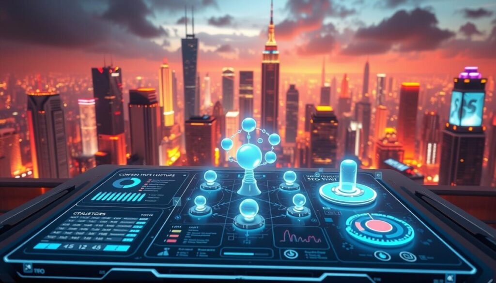 A hyper-realistic, high-resolution image of an advanced AI-powered internal linking tool called "LinkStorm". In the foreground, a futuristic dashboard with intuitive controls, analytics, and optimization features displayed on a sleek, holographic interface. In the middle ground, stylized 3D icons representing link structures, content clusters, and algorithmic recommendations. In the background, a dramatic cityscape with towering skyscrapers, glowing neon accents, and a vibrant, neon-soaked atmosphere, conveying the power and innovation of this cutting-edge SEO technology. A hyper-realistic, high-resolution image of an advanced AI-powered internal linking tool called "LinkStorm". In the foreground, a futuristic dashboard with intuitive controls, analytics, and optimization features displayed on a sleek, holographic interface. In the middle ground, stylized 3D icons representing link structures, content clusters, and algorithmic recommendations. In the background, a dramatic cityscape with towering skyscrapers, glowing neon accents, and a vibrant, neon-soaked atmosphere, conveying the power and innovation of this cutting-edge SEO technology.