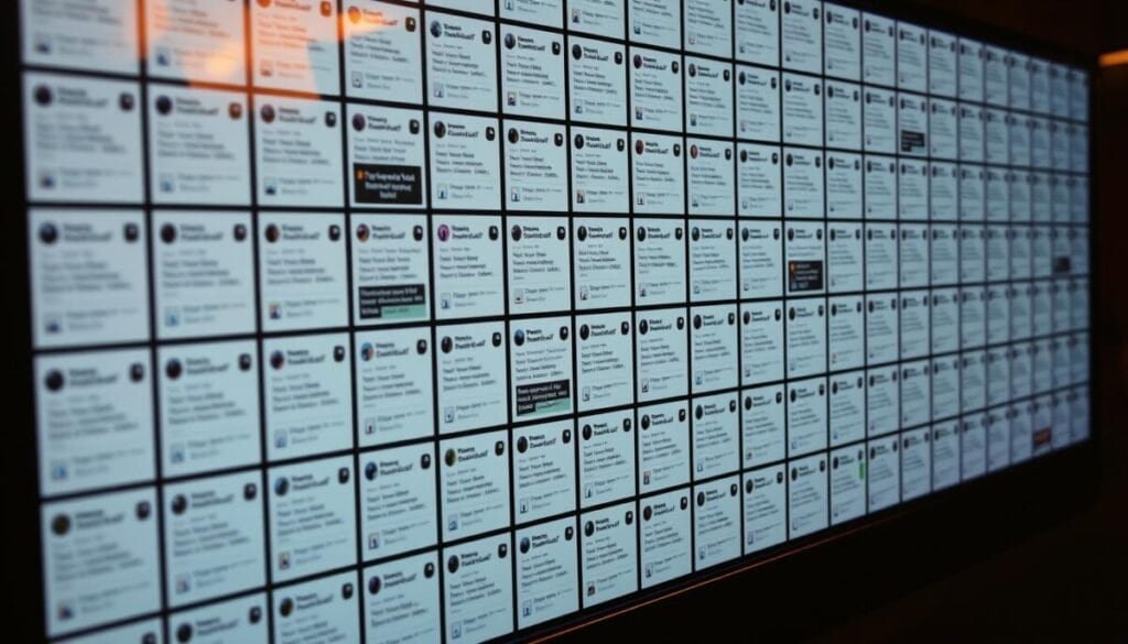 A meticulously organized schedule of Twitter posts, each tile neatly arranged in a grid layout. The crisp, high-resolution display showcases a seamless user interface, effortlessly allowing the user to manage and schedule their content in bulk. Warm, muted lighting casts a professional, business-focused atmosphere, emphasizing efficiency and productivity. Subtle shadows and reflections add depth, while the clean, minimalist design keeps the focus on the core functionality. This visually appealing, technically sophisticated image perfectly encapsulates the ease and power of bulk scheduling tweets for maximum impact. A meticulously organized schedule of Twitter posts, each tile neatly arranged in a grid layout. The crisp, high-resolution display showcases a seamless user interface, effortlessly allowing the user to manage and schedule their content in bulk. Warm, muted lighting casts a professional, business-focused atmosphere, emphasizing efficiency and productivity. Subtle shadows and reflections add depth, while the clean, minimalist design keeps the focus on the core functionality. This visually appealing, technically sophisticated image perfectly encapsulates the ease and power of bulk scheduling tweets for maximum impact.