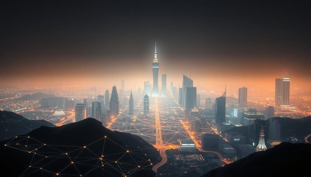 A sprawling digital landscape, illuminated by the soft glow of a computer screen. In the foreground, a set of intricately detailed platform request limitations, represented by abstract shapes and lines. The middle ground features a complex network of interconnected nodes, symbolizing the intricate web of API dependencies. In the background, a hazy, futuristic cityscape, its towering structures and neon-lit streets conveying a sense of technological progress and the ever-evolving nature of digital ecosystems. The overall scene is rendered in a hyper-realistic, photographic style, capturing the nuance and complexity of the subject matter with meticulous attention to detail.