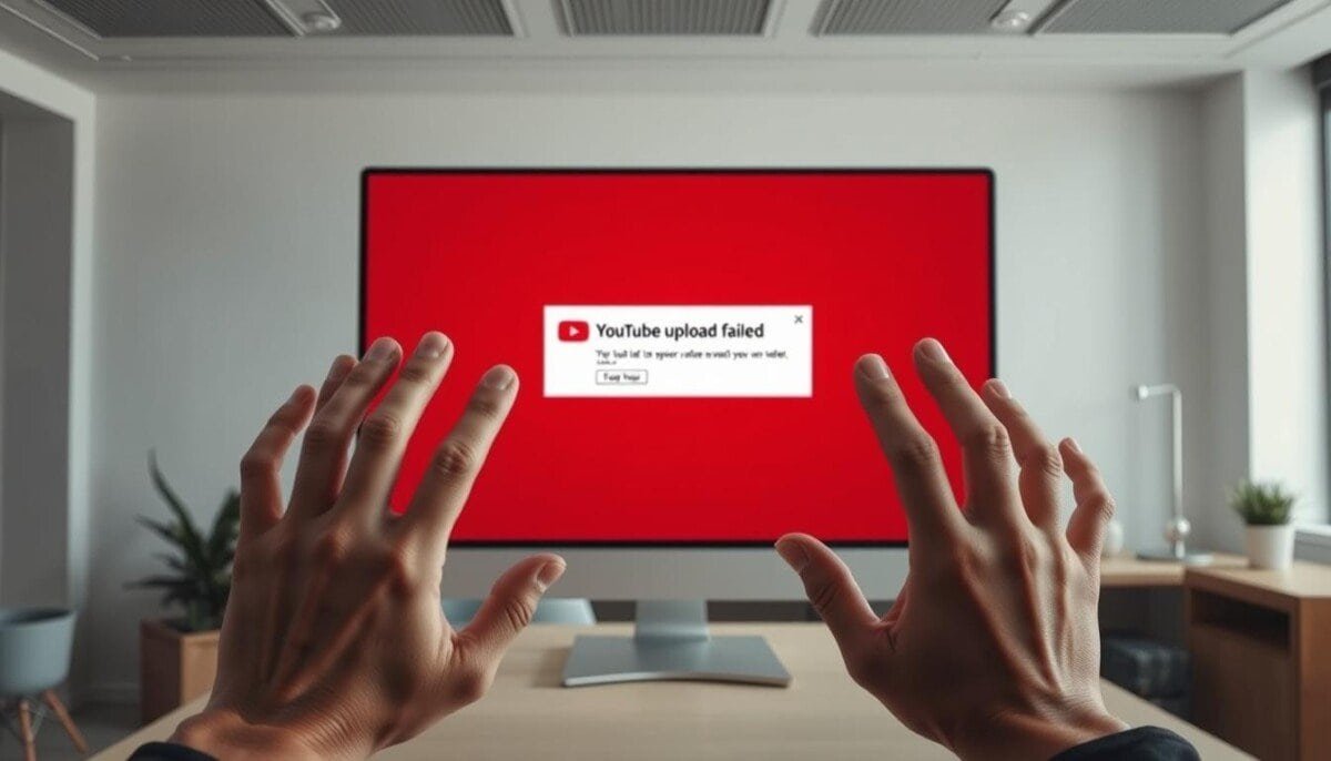 youtube upload failed try again