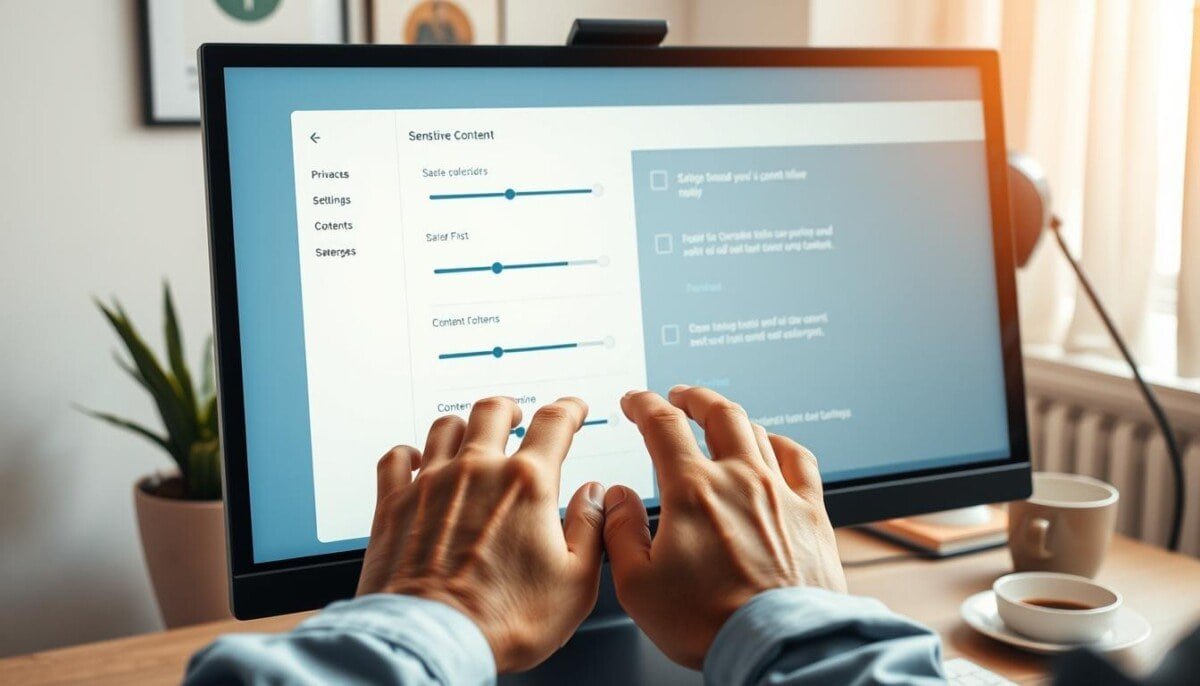 how to hide sensitive content on x