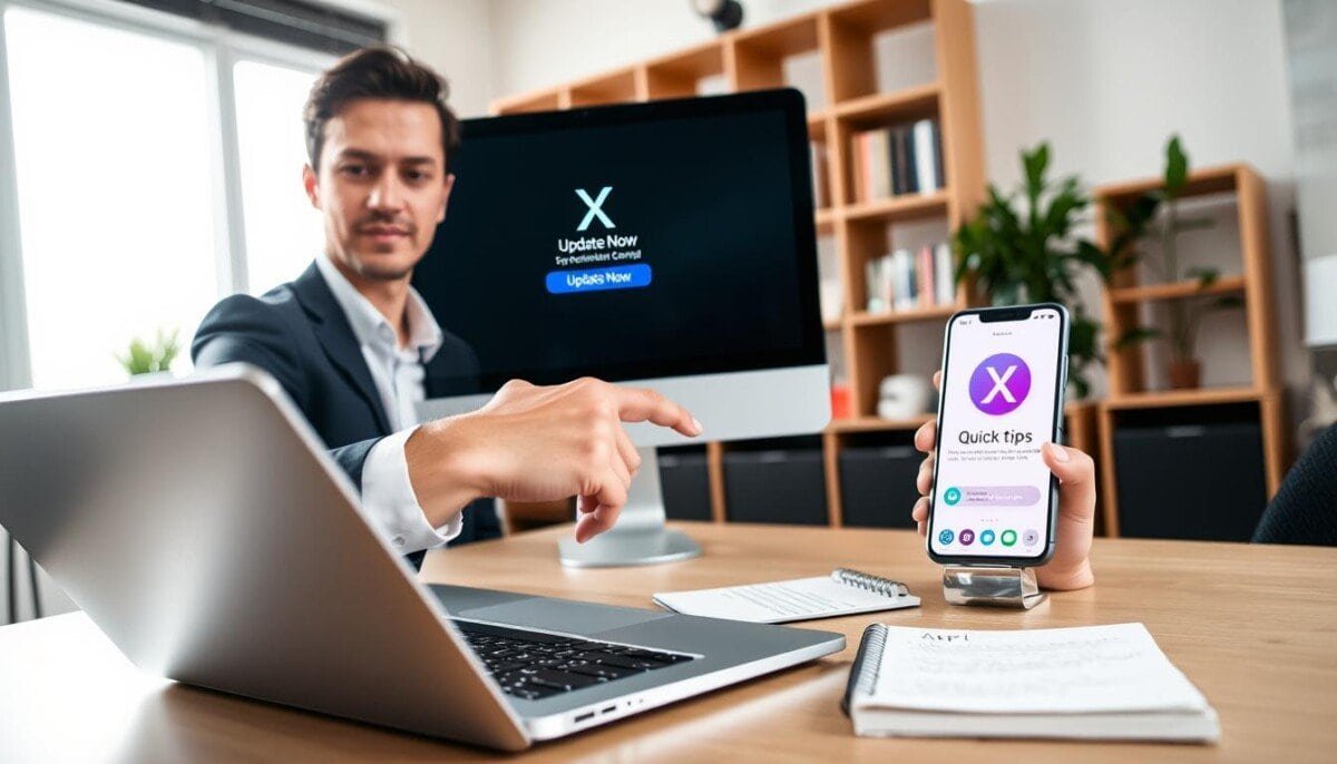 how to update on x app