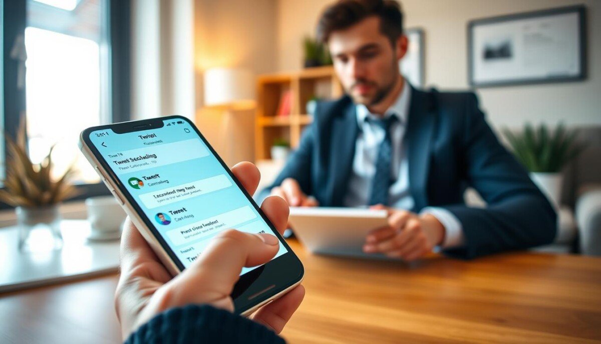 schedule tweets on mobile app