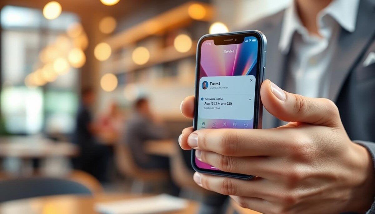 schedule tweets on mobile iphone