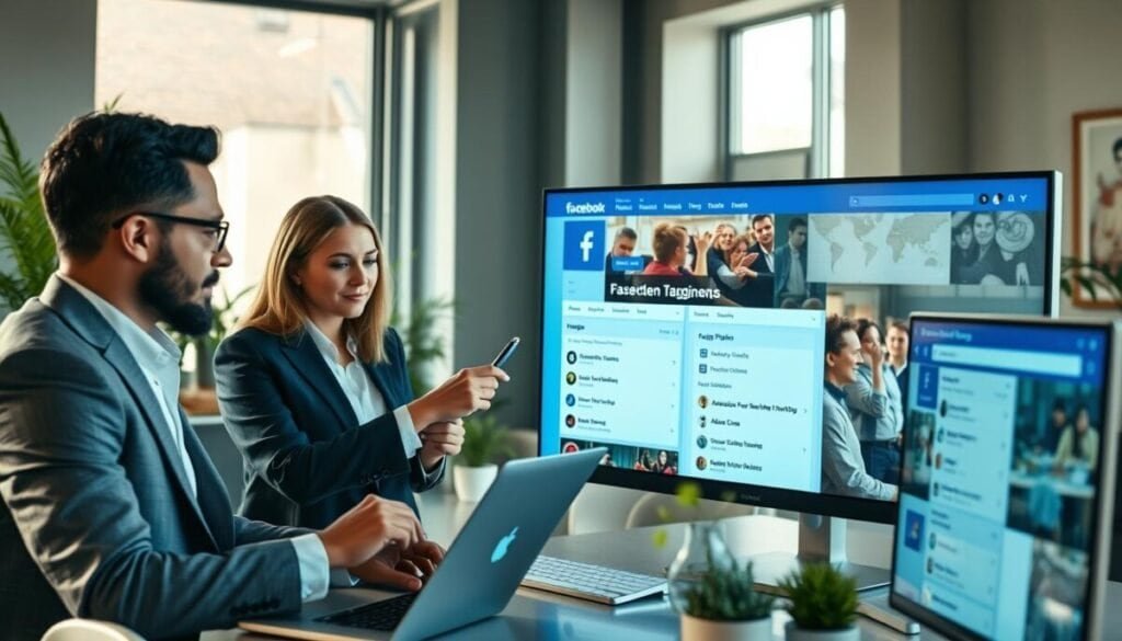 A professional office environment featuring a diverse group of individuals attentively managing tagging options on a business page interface displayed on a large computer screen. In the foreground, a focused man in a business suit is using a laptop while pointing at the screen, discussing with a woman in professional attire who is taking notes. In the middle ground, a large monitor shows a vibrant Facebook business page interface with tagging options highlighted. The background contains modern office décor with plants and artwork, creating a collaborative atmosphere. Soft, natural lighting filters through large windows, casting a warm glow over the scene. The composition conveys a sense of teamwork, professionalism, and problem-solving, reflecting the importance of managing tagging options effectively. A professional office environment featuring a diverse group of individuals attentively managing tagging options on a business page interface displayed on a large computer screen. In the foreground, a focused man in a business suit is using a laptop while pointing at the screen, discussing with a woman in professional attire who is taking notes. In the middle ground, a large monitor shows a vibrant Facebook business page interface with tagging options highlighted. The background contains modern office décor with plants and artwork, creating a collaborative atmosphere. Soft, natural lighting filters through large windows, casting a warm glow over the scene. The composition conveys a sense of teamwork, professionalism, and problem-solving, reflecting the importance of managing tagging options effectively.