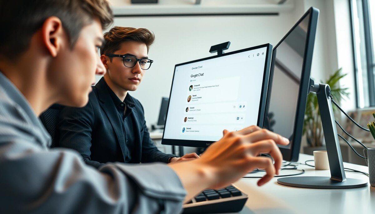 google chat custom status