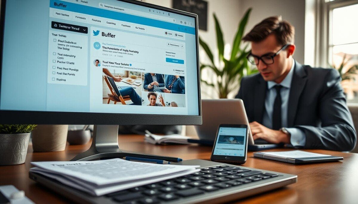 schedule twitter thread buffer