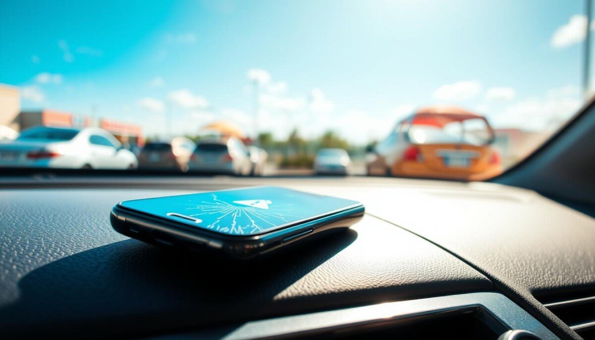 phone left in hot car what to do