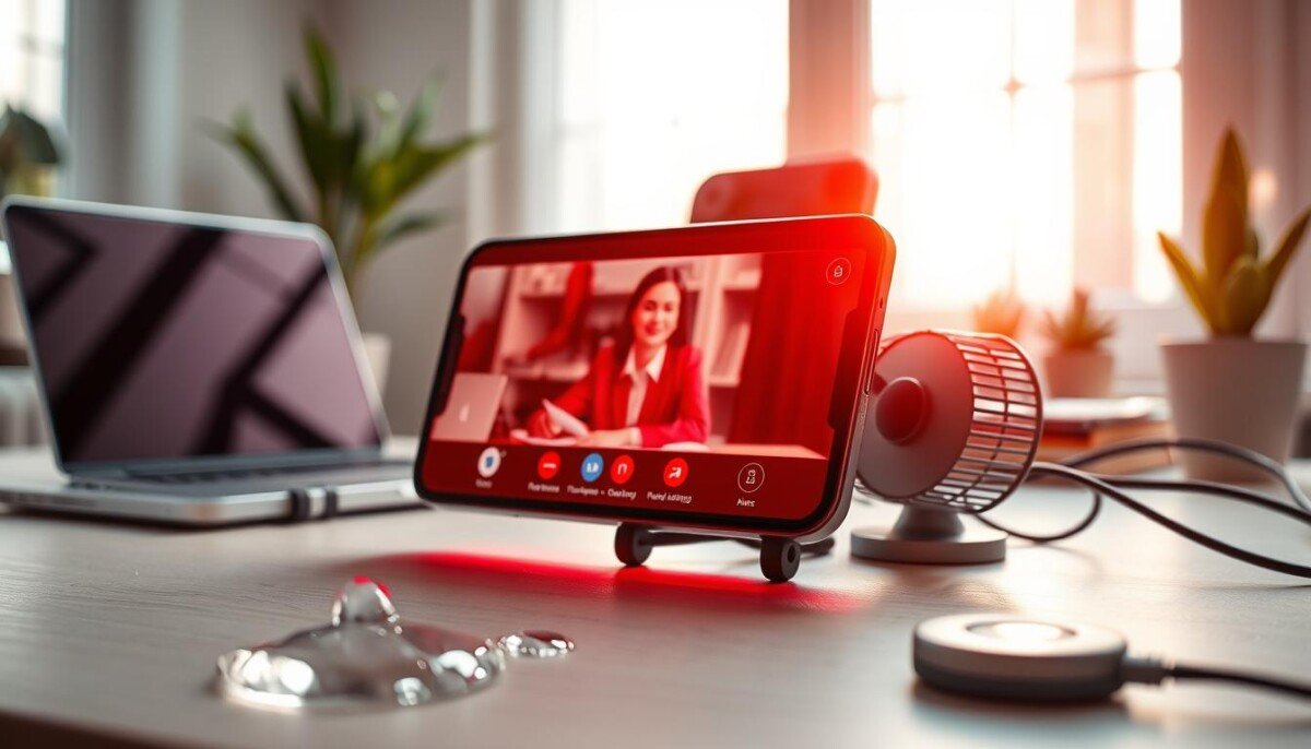 phone overheating on video calls